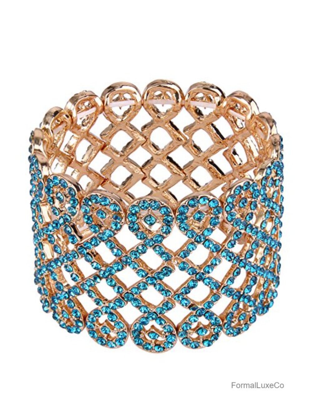 Art Deco Crystal Stretch Bracelet Bridal Jewelry Bangle